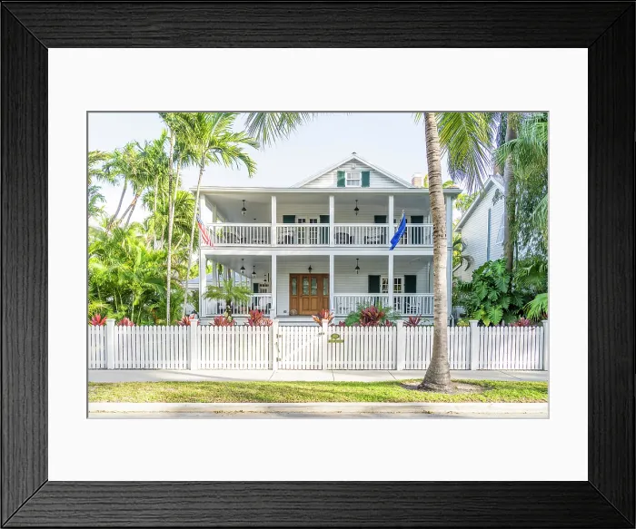Framed Print : A home in the Truman Annex, Old Town, Key West, Florida, USA