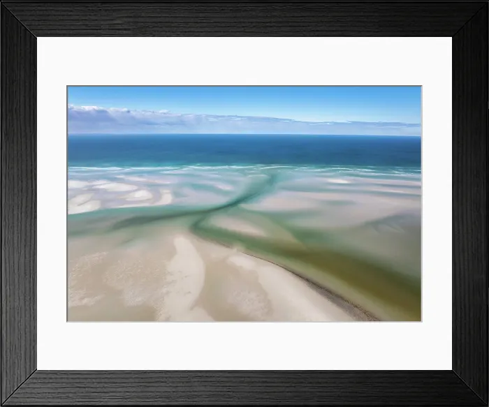 Framed Print : Aerial view of beach patterns at low tide, Brewster Flats, Cape Cod, Brewster, Massachusetts, USA Framed Print : Aerial view of beach patterns at low tide, Brewster Flats, Cape Cod, Brewster, Massachusetts, USA