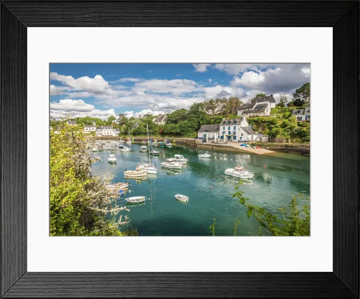Framed Print : The harbor bay of Doelan, Clohars-Carnoet, Finistere, Brittany, France