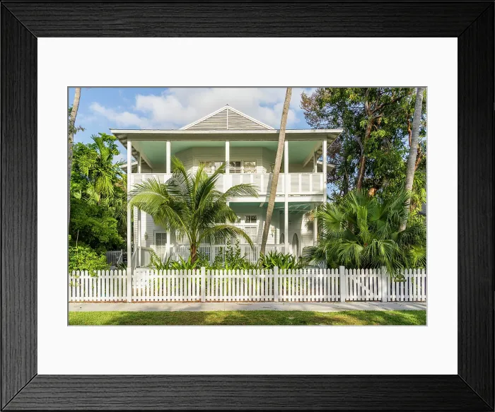 Framed Print : A home in the Truman Annex, Old Town, Key West, Florida, USA