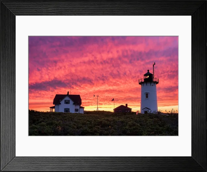 Framed Print : Sunset from Race Point Lighthouse on Cape Cod, Provincetown, Massachusetts, USA Framed Print : Sunset from Race Point Lighthouse on Cape Cod, Provincetown, Massachusetts, USA