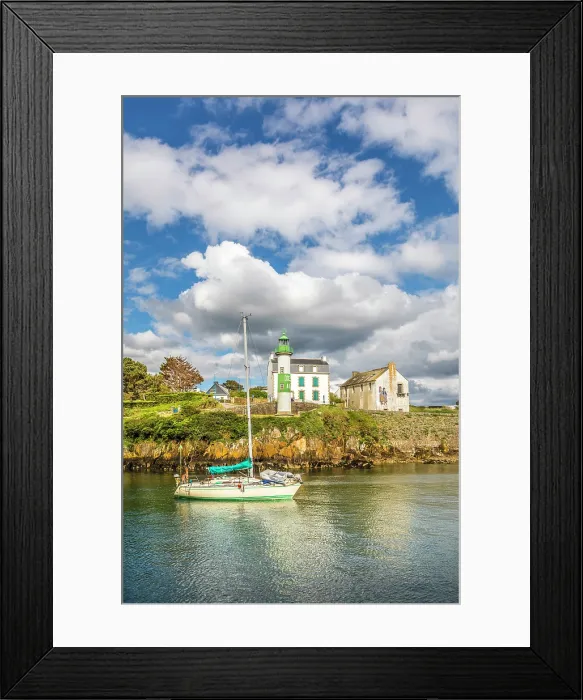 Framed Print : The harbor bay with the green lighthouse of Doelan, Clohars-Carnoet, Finistere, Brittany, France Framed Print : The harbor bay with the green lighthouse of Doelan, Clohars-Carnoet, Finistere, Brittany, France