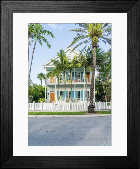 Framed Print : A home in the Truman Annex, Old Town, Key West, Florida, USA
