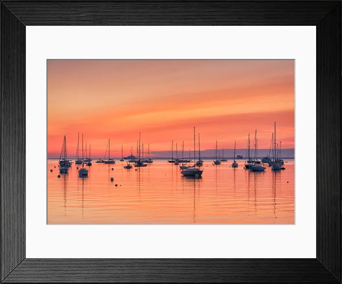 Framed Print : Sunrise from Rockland Harbor, Rockland, Maine, USA