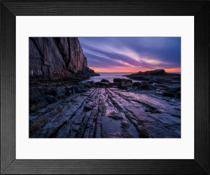 Framed Print : Dawn over rocks at Bald Head in York, Maine, USA Framed Print : Dawn over rocks at Bald Head in York, Maine, USA