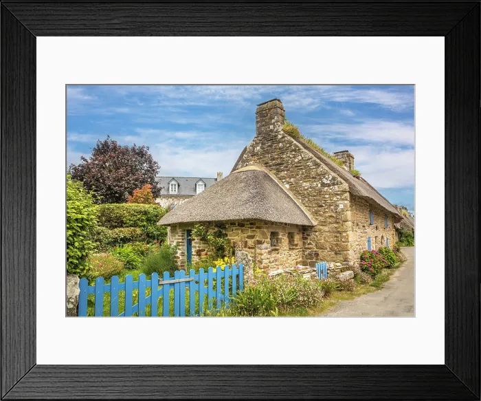Framed Print : Historic thatched-roof house in the hamlet of Kercanic, Nevez, Finistere, Brittany, France Framed Print : Historic thatched-roof house in the hamlet of Kercanic, Nevez, Finistere, Brittany, France