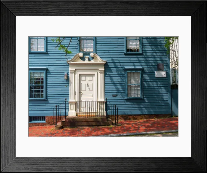 Framed Print : USA, Rhode Island, Newport, Pelham Street, Langley King House Framed Print : USA, Rhode Island, Newport, Pelham Street, Langley King House