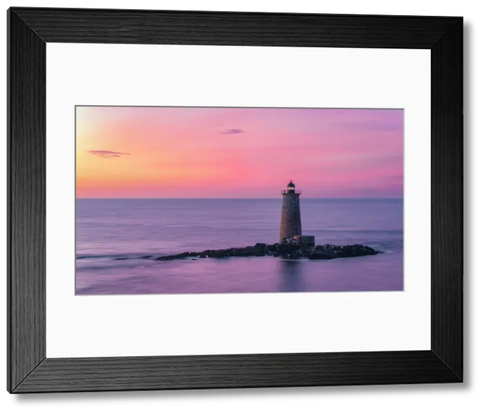 Framed Print : Sunrise from Whaleback Lighthouse, York, Maine, USA Framed Print : Sunrise from Whaleback Lighthouse, York, Maine, USA