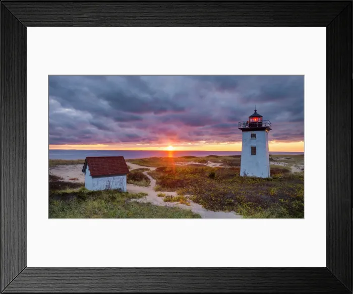 Framed Print : Sunset at Wood End Lighthouse on Cape Cod, Provincetown, Massachusetts, USA Framed Print : Sunset at Wood End Lighthouse on Cape Cod, Provincetown, Massachusetts, USA