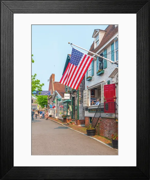 Framed Print : USA, Rhode Island, Newport, Bannister's Wharf Framed Print : USA, Rhode Island, Newport, Bannister's Wharf