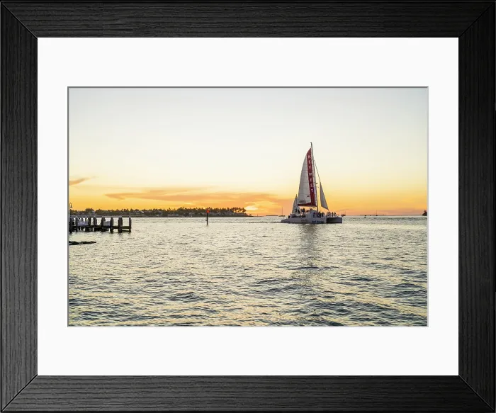 Framed Print : Yatch sailing by Key West Historic Seaport, Key West, Florida Keys, Florida, USA Framed Print : Yatch sailing by Key West Historic Seaport, Key West, Florida Keys, Florida, USA