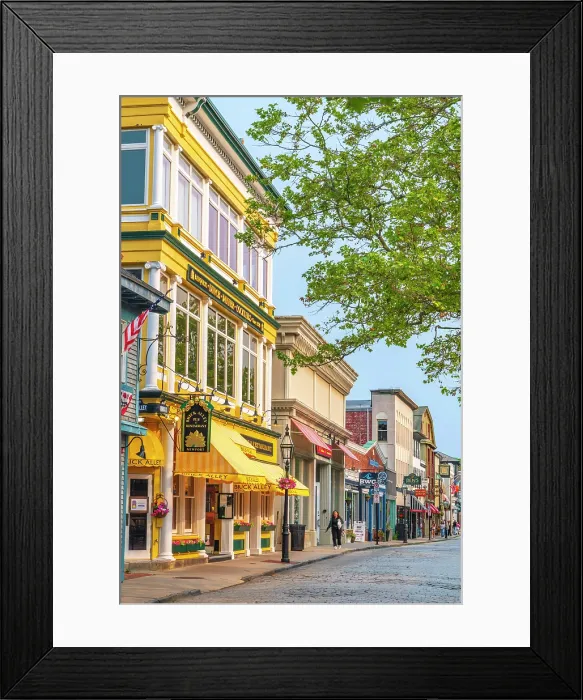 Framed Print : USA, Rhode Island, Newport, Thames Street