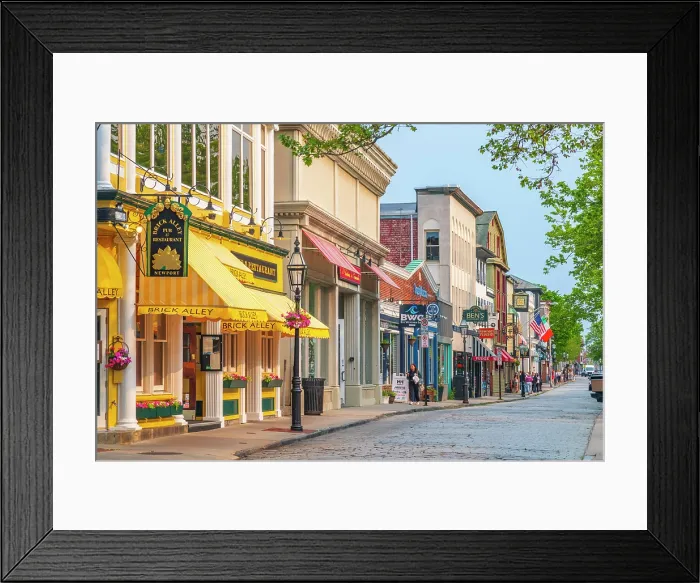 Framed Print : USA, Rhode Island, Newport, Thames Street Framed Print : USA, Rhode Island, Newport, Thames Street