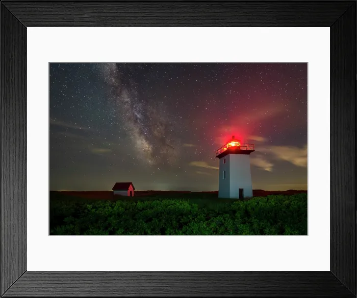 Framed Print : Milky Way over Wood End Lighthouse with red fresnel on Cape Cod, Provincetown, Massachusetts, USA Framed Print : Milky Way over Wood End Lighthouse with red fresnel on Cape Cod, Provincetown, Massachusetts, USA