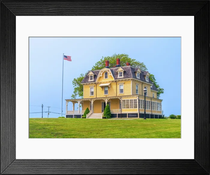 Framed Print : USA, Rhode Island, Newport, Fort Adams State Park, Eisenhower House Framed Print : USA, Rhode Island, Newport, Fort Adams State Park, Eisenhower House