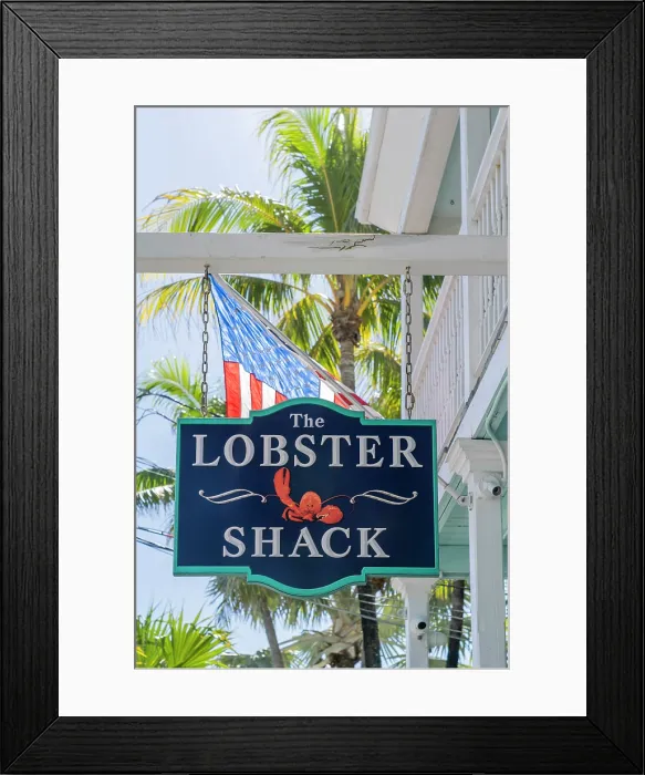 Framed Print : The Lobster Shack wooden sign, Key West, Florida, USA Framed Print : The Lobster Shack wooden sign, Key West, Florida, USA