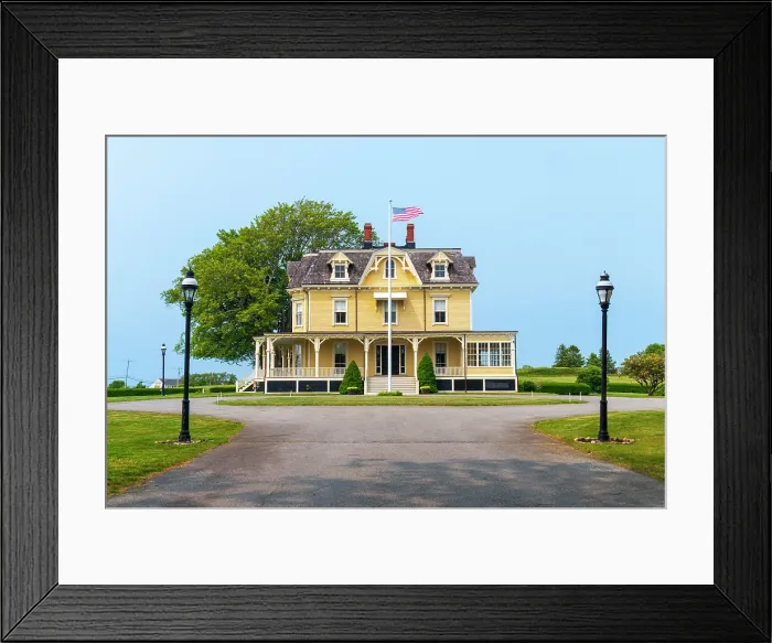 Framed Print : USA, Rhode Island, Newport, Fort Adams State Park, Eisenhower House Framed Print : USA, Rhode Island, Newport, Fort Adams State Park, Eisenhower House