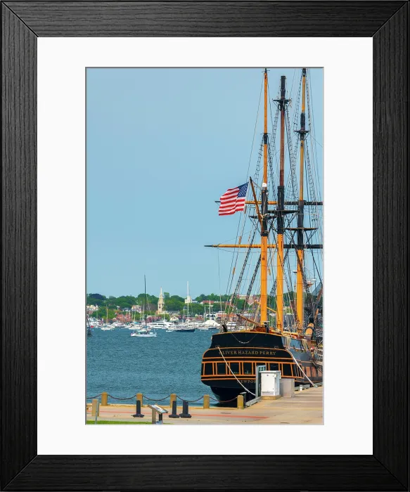 Framed Print : USA, Rhode Island, Newport, Fort Adams State Park, Oliver Hazard Perry sailing school ship Framed Print : USA, Rhode Island, Newport, Fort Adams State Park, Oliver Hazard Perry sailing school ship