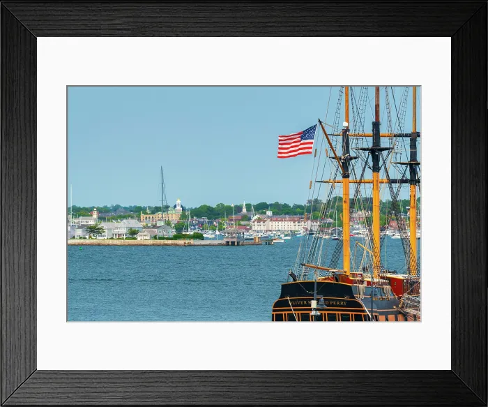 Framed Print : USA, Rhode Island, Newport, Fort Adams State Park, Oliver Hazard Perry sailing school ship Framed Print : USA, Rhode Island, Newport, Fort Adams State Park, Oliver Hazard Perry sailing school ship