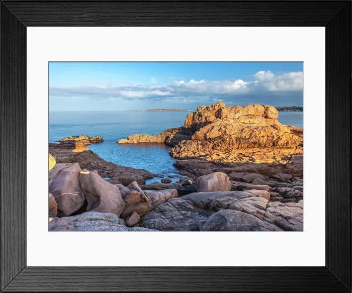 Framed Print : Rocky coast near Ploumanac'h on the Cote de Granit Rose, Cotes-d'Armor, Brittany, France Framed Print : Rocky coast near Ploumanac'h on the Cote de Granit Rose, Cotes-d'Armor, Brittany, France