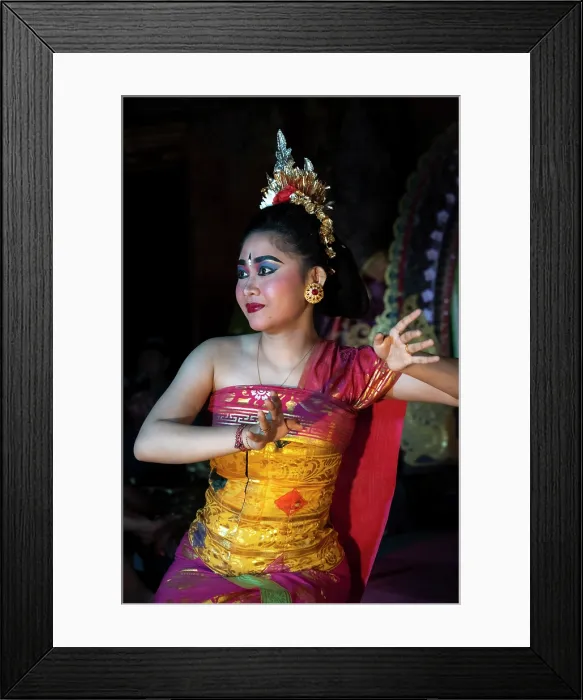 Framed Print : Legong (traditional Balinese dance) performance at Ubud Palace, Bali, Indonesia