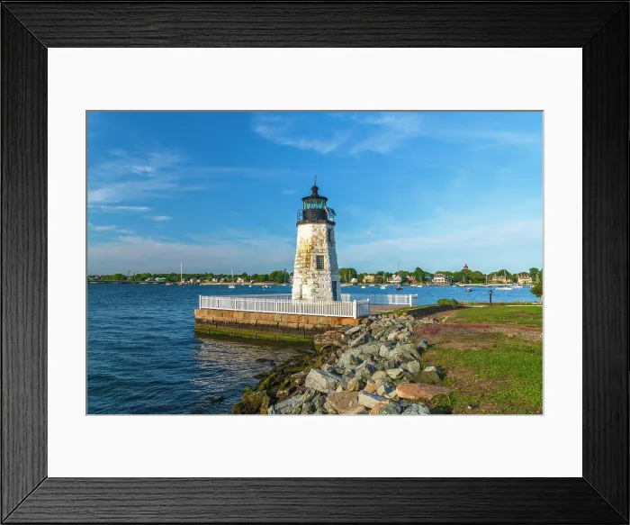 Framed Print : USA, Rhode Island, Newport, Goat Island Lighthouse