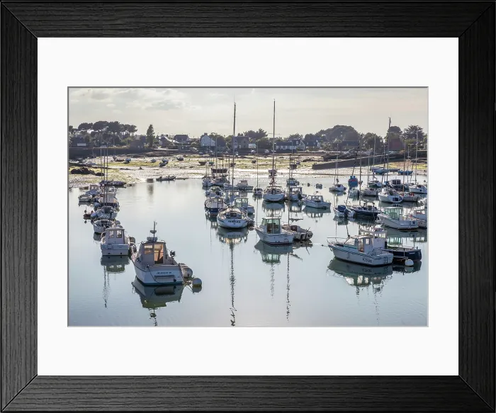 Framed Print : Low tide in the port of Saint-Guirec, Cote de Granit Rose, Cotes-d'Armor, Brittany, France Framed Print : Low tide in the port of Saint-Guirec, Cote de Granit Rose, Cotes-d'Armor, Brittany, France