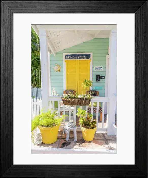 Framed Print : Facade, Key West, Florida, USA Framed Print : Facade, Key West, Florida, USA