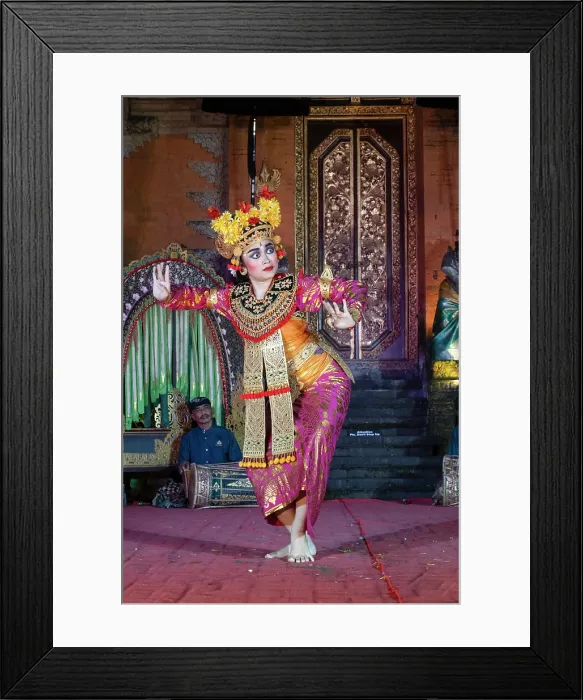 Framed Print : Legong (traditional Balinese dance) performance at Ubud Palace, Bali, Indonesia