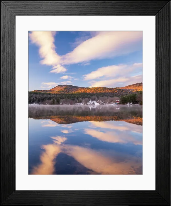 Framed Print : Little White Church reflection in Crystal Lake, Eaton, New Hampshire, USA Framed Print : Little White Church reflection in Crystal Lake, Eaton, New Hampshire, USA