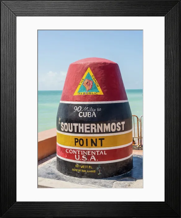 Framed Print : The Southernmost Point of the USA, Key West, Florida, USA Framed Print : The Southernmost Point of the USA, Key West, Florida, USA