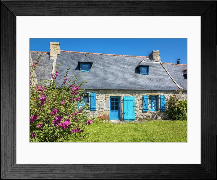 Framed Print : Traditional Breton house in the hamlet of Rostudel, Crozon Peninsula, Finistere, Brittany, France Framed Print : Traditional Breton house in the hamlet of Rostudel, Crozon Peninsula, Finistere, Brittany, France