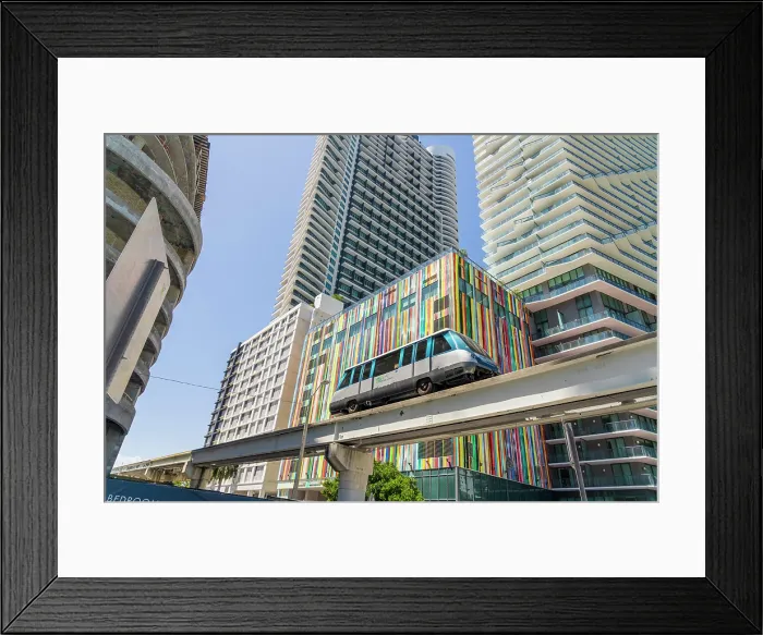 Framed Print : Miami Metromover, Brickell, Miami, Florida, USA Framed Print : Miami Metromover, Brickell, Miami, Florida, USA