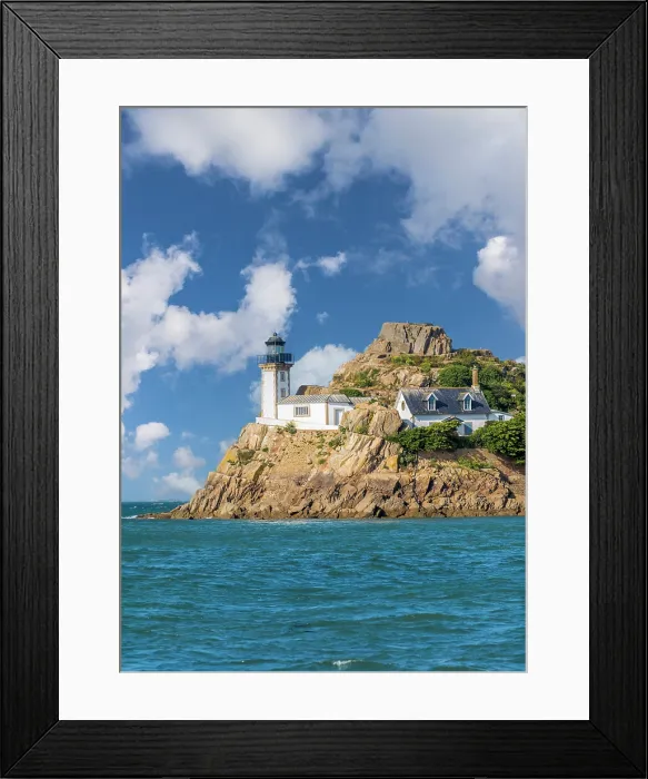 Framed Print : Lighthouse on Ile Louet near Carantec, Morbihan, Brittany, France Framed Print : Lighthouse on Ile Louet near Carantec, Morbihan, Brittany, France