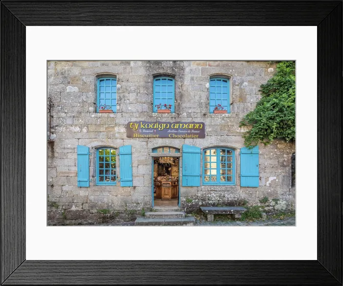 Framed Print : Traditional shop at Place de l'Eglise in Locronan, Finistere, Brittany, France Framed Print : Traditional shop at Place de l'Eglise in Locronan, Finistere, Brittany, France