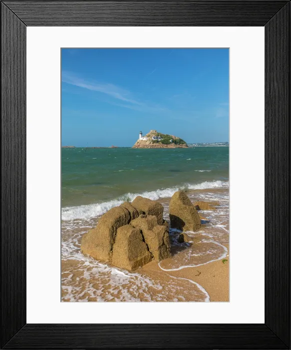 Framed Print : View from Pointe-de-Penn-al-Lann to Ile Louet, near Carantec, Finistere, Brittany, France Framed Print : View from Pointe-de-Penn-al-Lann to Ile Louet, near Carantec, Finistere, Brittany, France