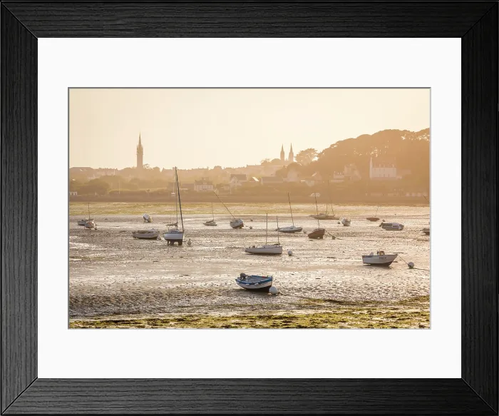 Framed Print : Plage Sainte-Anne at low tide with view to Saint-Pol-de-Leon, Finistere, Brittany, France Framed Print : Plage Sainte-Anne at low tide with view to Saint-Pol-de-Leon, Finistere, Brittany, France