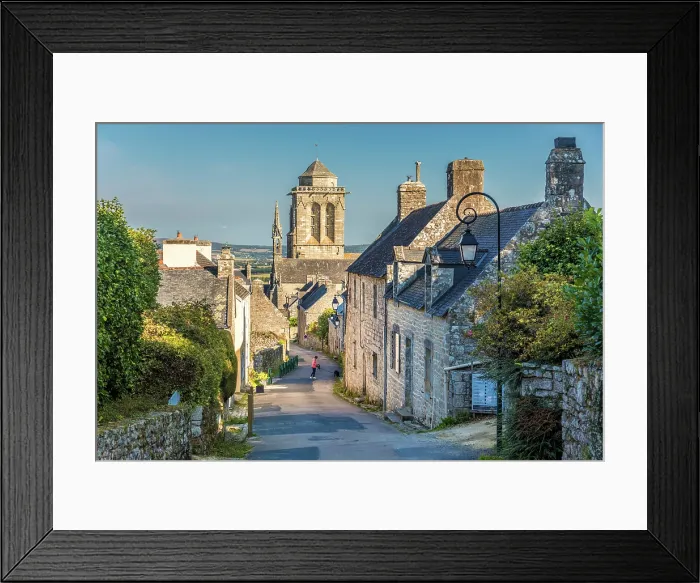 Framed Print : Path to the old town of Locronan with Saint-Ronan Church, Finistere, Brittany, France Framed Print : Path to the old town of Locronan with Saint-Ronan Church, Finistere, Brittany, France