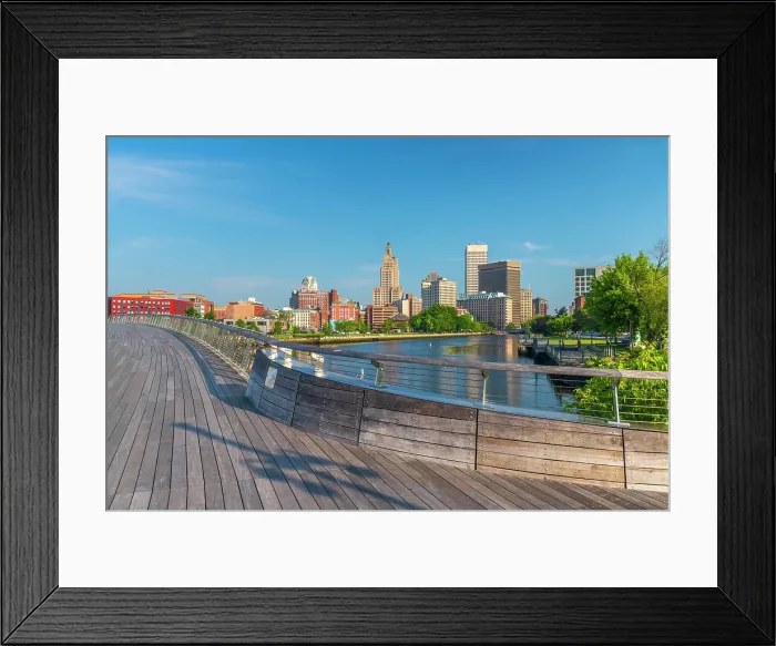 Framed Print : USA, Rhode Island, Providence, Michael S. Van Leesten Memorial Bridge over Providence River, Downtown skyline Framed Print : USA, Rhode Island, Providence, Michael S. Van Leesten Memorial Bridge over Providence River, Downtown skyline