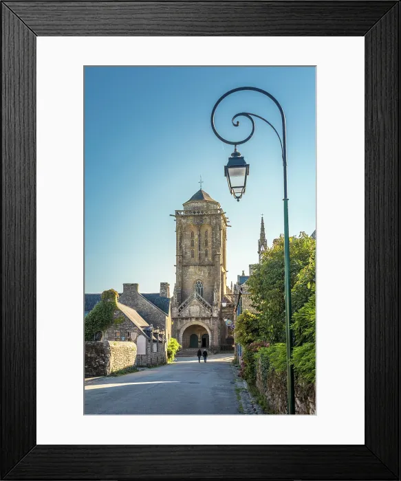 Framed Print : Historic granite stone houses at Place de l'Eglise in Locronan, Finistere, Brittany, France Framed Print : Historic granite stone houses at Place de l'Eglise in Locronan, Finistere, Brittany, France