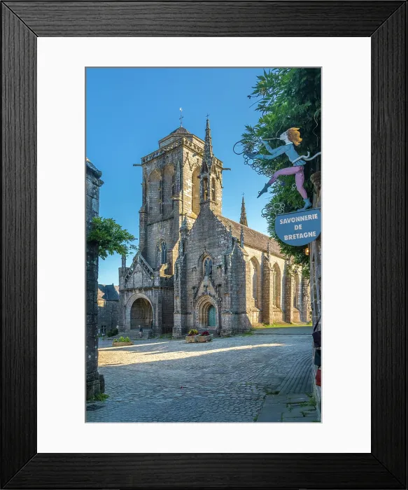Framed Print : Historic granite stone houses at Place de l'Eglise in Locronan, Finistere, Brittany, France Framed Print : Historic granite stone houses at Place de l'Eglise in Locronan, Finistere, Brittany, France