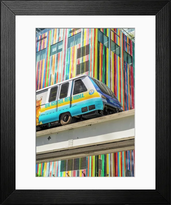 Framed Print : Miami Metromover, Brickell, Miami, Florida, USA