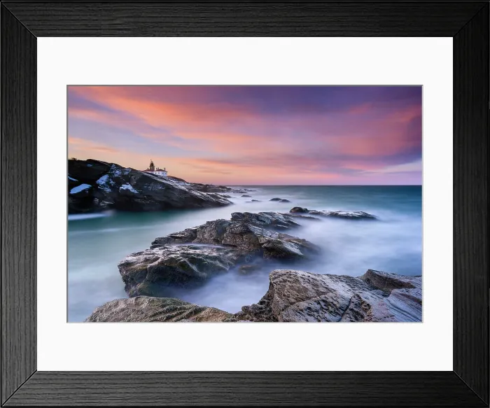 Framed Print : Surnise from Beavertail Lighthouse on Narragansertt Bay, Jamestown, Rhode Island, USA Framed Print : Surnise from Beavertail Lighthouse on Narragansertt Bay, Jamestown, Rhode Island, USA