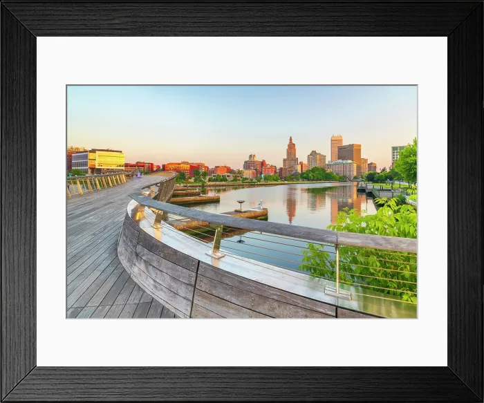 Framed Print : USA, Rhode Island, Providence, Michael S. Van Leesten Memorial Bridge over Providence River, Downtown skyline Framed Print : USA, Rhode Island, Providence, Michael S. Van Leesten Memorial Bridge over Providence River, Downtown skyline