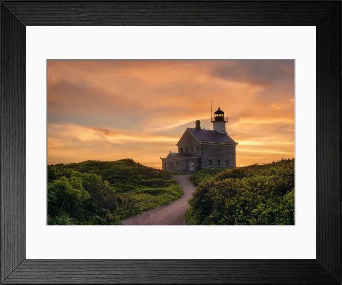 Framed Print : Sunset at North Light, Block Island, Rhode Island, USA Framed Print : Sunset at North Light, Block Island, Rhode Island, USA