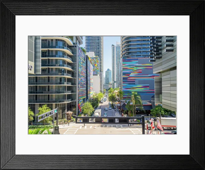 Framed Print : Elevated view over Brickell, Brickell, Miami, Florida, USA Framed Print : Elevated view over Brickell, Brickell, Miami, Florida, USA