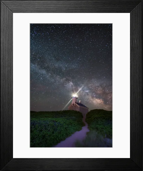 Framed Print : Milky Way over North Lighthouse, Block Island, Rhode Island, USA Framed Print : Milky Way over North Lighthouse, Block Island, Rhode Island, USA