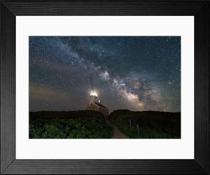 Framed Print : Milky Way over North Lighthouse, Block Island, Rhode Island, USA Framed Print : Milky Way over North Lighthouse, Block Island, Rhode Island, USA