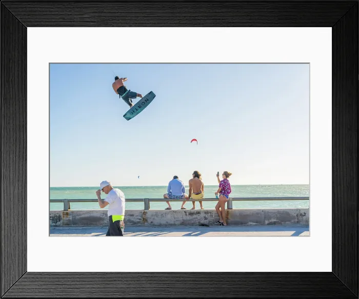Framed Print : Kiteboarding, Rest Beach, Key West, Florida, USA Framed Print : Kiteboarding, Rest Beach, Key West, Florida, USA