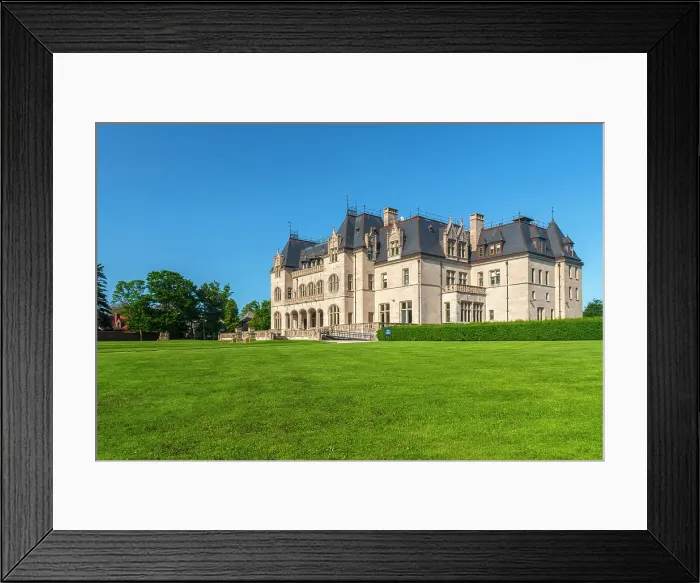 Framed Print : USA, Rhode Island, Newport, Bellevue Avenue Historic District, Cliff Walk, Ochre Court Framed Print : USA, Rhode Island, Newport, Bellevue Avenue Historic District, Cliff Walk, Ochre Court